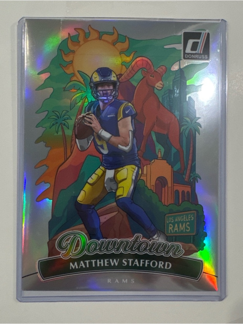 Donruss Downtown Matthew Stafford Los Angeles Rams Card - Jumbo